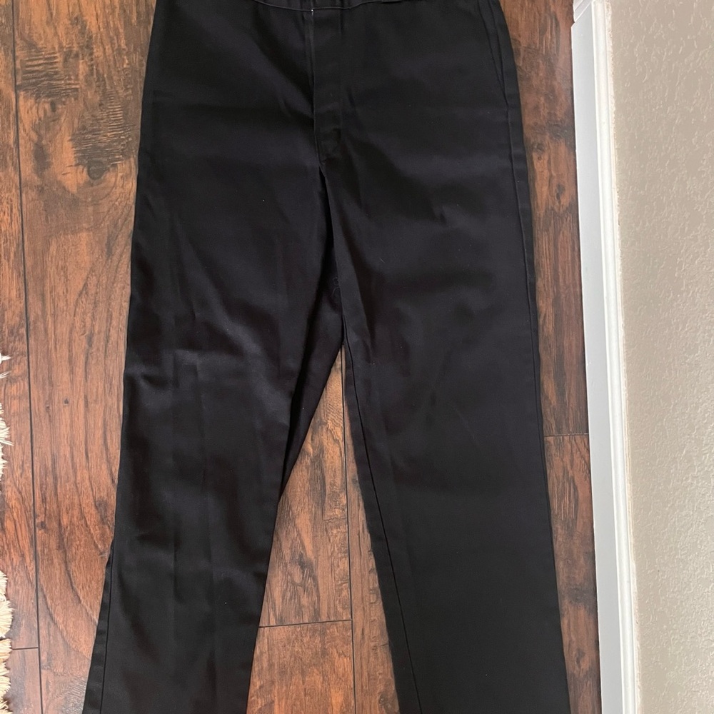 Black Dress Pants with Straight-Leg Fit